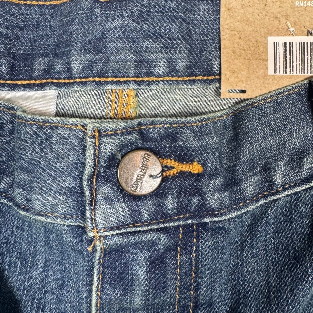 NWT Carhartt Holter Jeans Relaxed Fit 38x32 Mens Denim Pants Blue Straight Leg - Picture 6 of 8